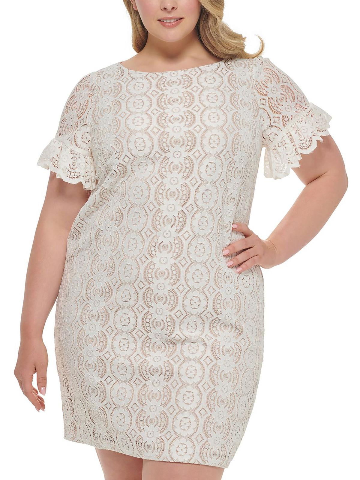 Jessica howard scalloped lace shift dress hot sale