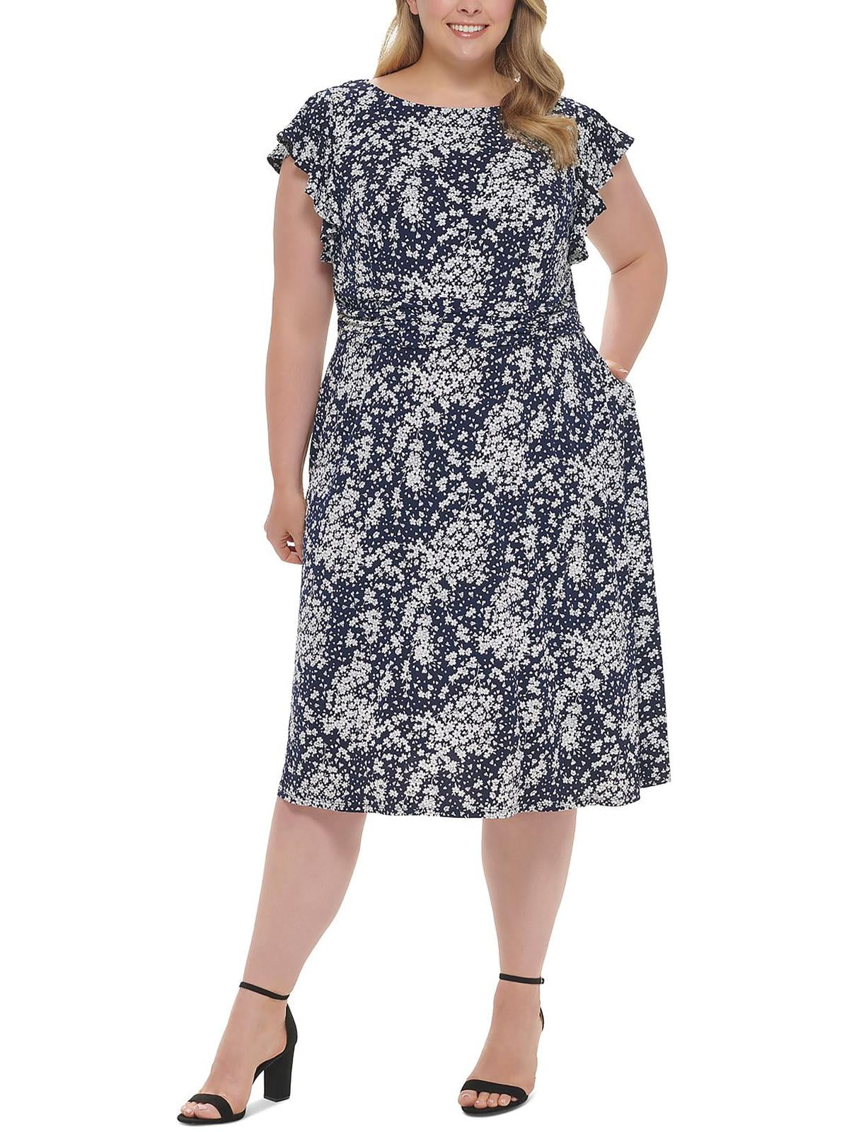 Jessica howard floral cheap fit and flare dress