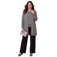 thumbnail image 1 of Jessica London Fine Gauge Cardigan Long Open Front Sweater, 1 of 1