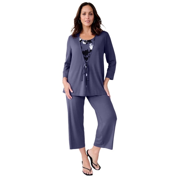 Jessica London Women's Plus Size 2-In-1 Layered Tunic