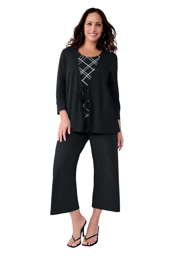 Women's Plus Size 2-In-1 Layered Tunic