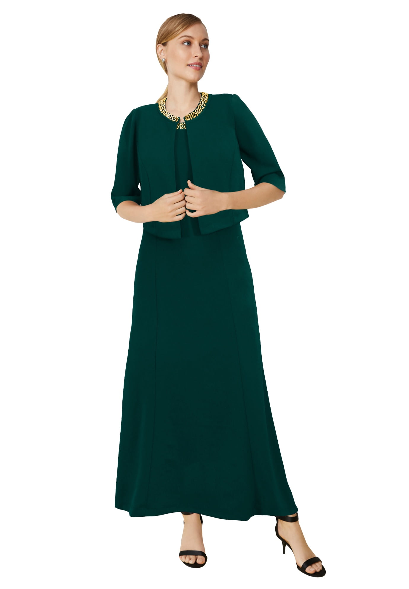 jessica london plus size women's 2-piece beaded jacket dress Vintage Beaded Mermaid Feather Prom Dresses 1920s Evening Dress 20065   Viniodress