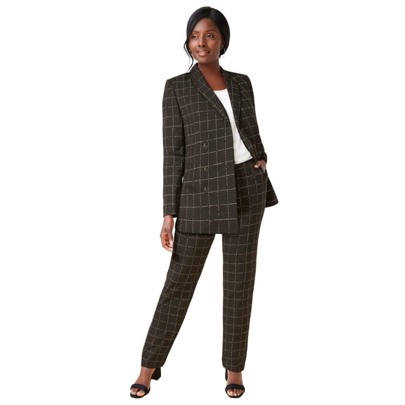 Jessica London Women's Plus Size 2-Piece Double-Breasted Pantsuit