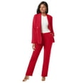 thumbnail image 1 of Jessica London Women's Plus Size Double-Breasted Stretch Crepe Pantsuit, 1 of 5