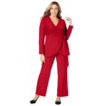 thumbnail image 1 of Jessica London Women's Plus Size 2-Piece Faux Wrap Pantsuit, 1 of 3