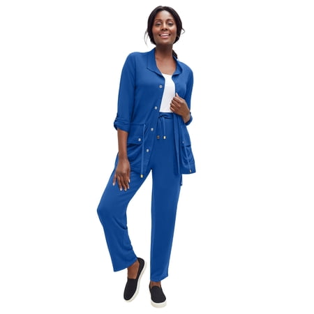 Jessica London Women's Plus Size 2-Piece Stretch Knit Cargo Set