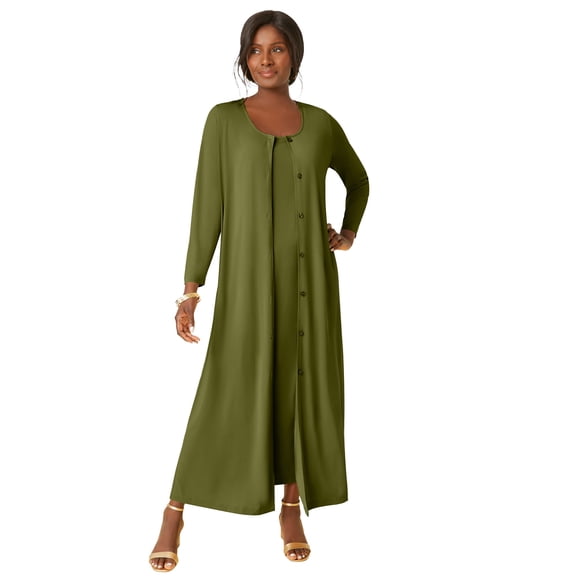 Jessica London Women's Plus Size 2-Piece Stretch Knit Duster Set