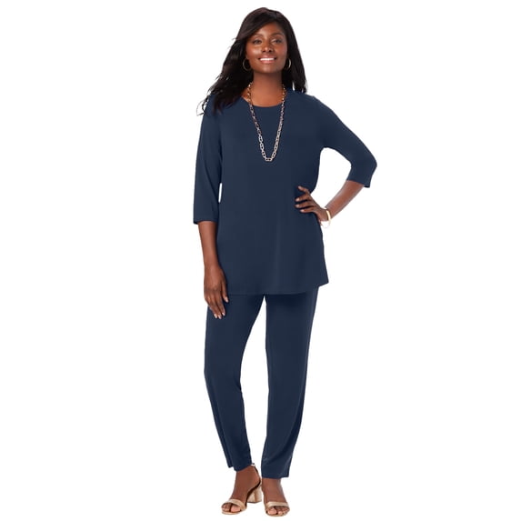Jessica London Women's Plus Size 2-Piece Stretch Knit Mega Swing Set