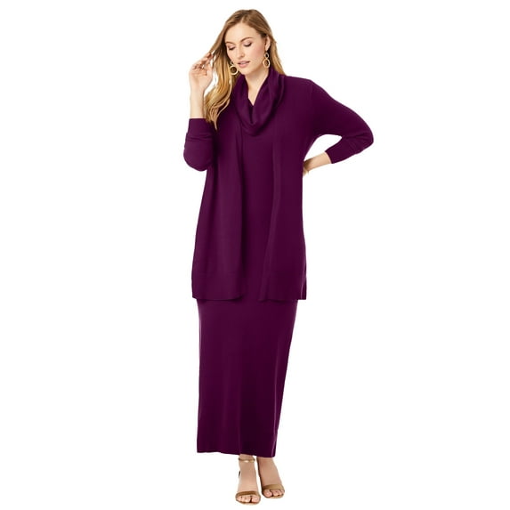 Jessica London Women's Plus Size 2-Piece Sweater Dress
