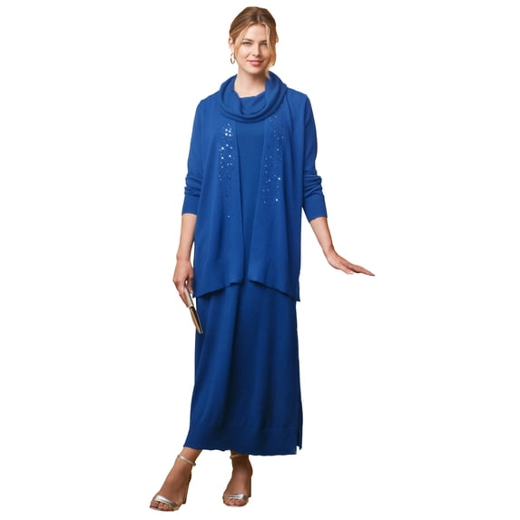 Jessica London Women's Plus Size 2-Piece Sweater Dress