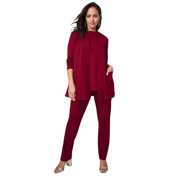 Jessica London Women's Plus Size 3 Piece Ponte Pant Set