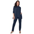 thumbnail image 1 of Jessica London Women's Plus Size 3 Piece Ponte Pant Set, 1 of 3