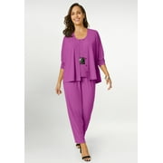 JESSICA LONDON Women's Plus Size 4-Piece Stretch Knit Wardrober
