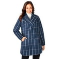 thumbnail image 1 of Jessica London Women's Plus Size A-Line Wool Peacoat Winter Wool Double Breasted Coat, 1 of 5