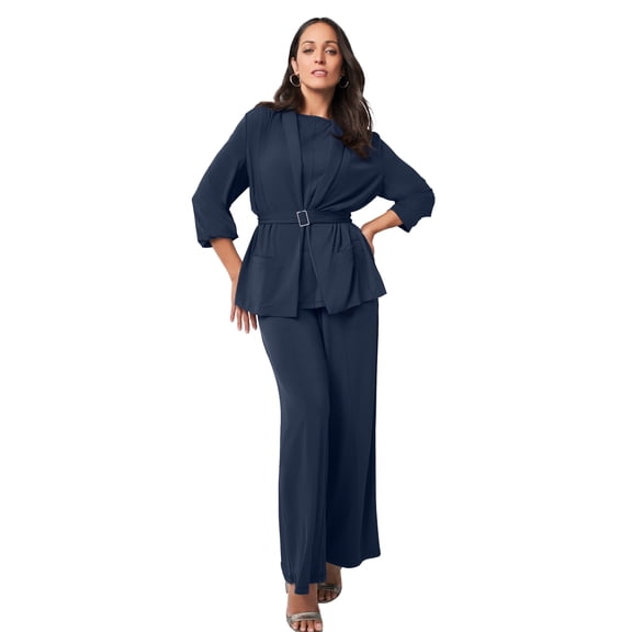 Jessica London Women's Plus Size Belted 4-Piece Wardrober