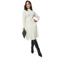 thumbnail image 1 of Jessica London Women's Plus Size Belted Cable Sweater Dress, 1 of 5