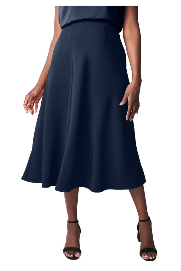 Women's Plus Size Bi-Stretch Swing Skirt