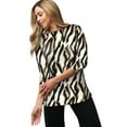 thumbnail image 1 of Jessica London Women's Plus Size Boatneck Tunic Top 3/4 Sleeve Shirt  Loose Fit, 1 of 5