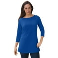 thumbnail image 1 of Jessica London Women's Plus Size Boatneck Tunic Top 3/4 Sleeve Shirt  Loose Fit, 1 of 5