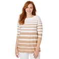 thumbnail image 1 of Jessica London Women's Plus Size Boatneck Tunic Top 3/4 Sleeve Shirt  Loose Fit, 1 of 5