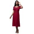 thumbnail image 1 of Jessica London Women's Plus Size Buckle Midi Dress, 1 of 3