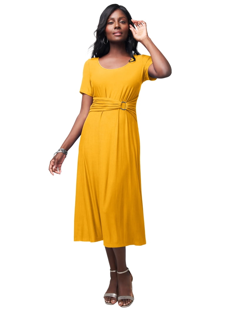 buckle midi dress Jessica London Buckle Midi Dress