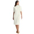 thumbnail image 1 of Jessica London Women's Plus Size Button Front Sweater Dress, 1 of 5
