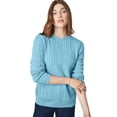 thumbnail image 1 of Jessica London Women's Plus Size Cable Crewneck Sweater, 1 of 4