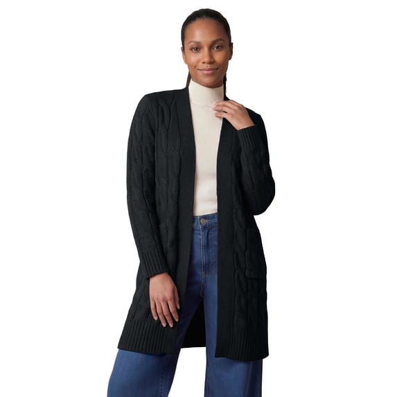Jessica London Women's Plus Size Cable Duster Sweater
