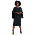 thumbnail image 1 of Jessica London Women's Plus Size Cable Knit Cape Sweater Dress, 1 of 4