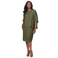 thumbnail image 1 of Jessica London Women's Plus Size Cable Knit Cape Sweater Dress, 1 of 4