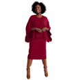 thumbnail image 1 of Jessica London Women's Plus Size Cable Knit Cape Sweater Dress, 1 of 4