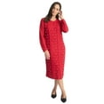 Jessica London Women's Plus Size Cable Sweater Dress