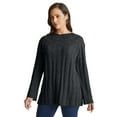 thumbnail image 1 of Jessica London Women's Plus Size Cable Sweater Tunic, 1 of 4