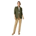 thumbnail image 1 of Jessica London Women's Plus Size Casual Long Sleeve Linen Blazer Jacket with Pockets, 1 of 6