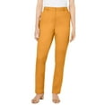 thumbnail image 1 of Jessica London Women's Plus Size Casual Stretch Straight Leg Chino Pants, 1 of 6