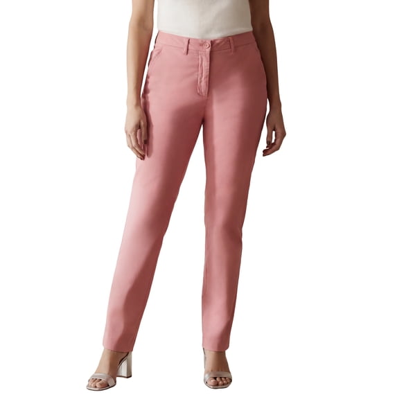 Jessica London Women's Plus Size Stretch Cotton Chino Straight-Leg Pant