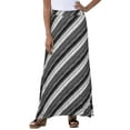 thumbnail image 1 of Jessica London Women's Plus Size Casual Wide Elastic Pull-On Lightweight Maxi Skirt, 1 of 6