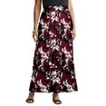 thumbnail image 1 of Jessica London Women's Plus Size Casual Wide Elastic Pull-On Lightweight Maxi Skirt, 1 of 4