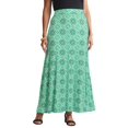 thumbnail image 1 of Jessica London Women's Plus Size Casual Wide Elastic Pull-On Lightweight Maxi Skirt, 1 of 5