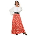 thumbnail image 1 of Jessica London Women's Plus Size Casual Wide Elastic Pull-On Lightweight Maxi Skirt, 1 of 2