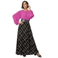 thumbnail image 1 of Jessica London Women's Plus Size Casual Wide Elastic Pull-On Lightweight Maxi Skirt, 1 of 2
