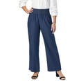thumbnail image 1 of Jessica London Women's Plus Size Chambray Wide Leg Pant, 1 of 4