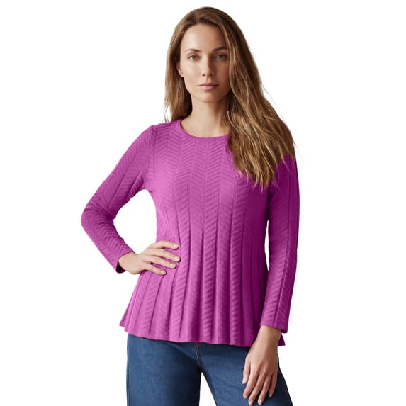 Jessica London Women's Plus Size Chevron Fit & Flare Sweater