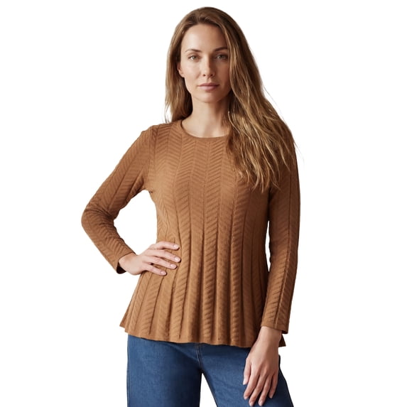 Jessica London Women's Plus Size Chevron Fit & Flare Sweater