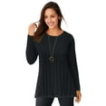 thumbnail image 1 of Jessica London Women's Plus Size Chevron Fit & Flare Sweater, 1 of 4