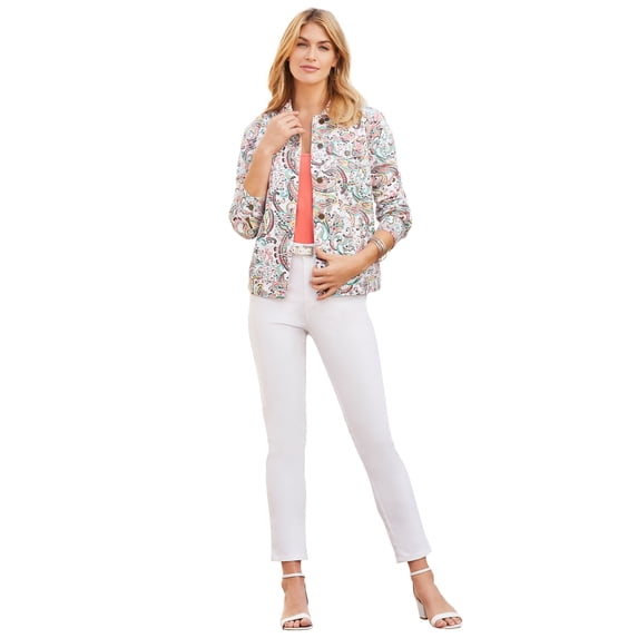 Jessica London Women's Plus Size Classic Cotton Button Down Denim Jean Jacket