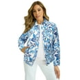 thumbnail image 1 of Jessica London Women's Plus Size Classic Cotton Button Down Denim Jean Jacket, 1 of 5