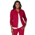 thumbnail image 1 of Jessica London Women's Plus Size Classic Cotton Button Down Denim Jean Jacket, 1 of 5