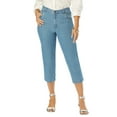 thumbnail image 1 of Jessica London Women's Plus Size Classic Cotton Denim Capri, 1 of 4